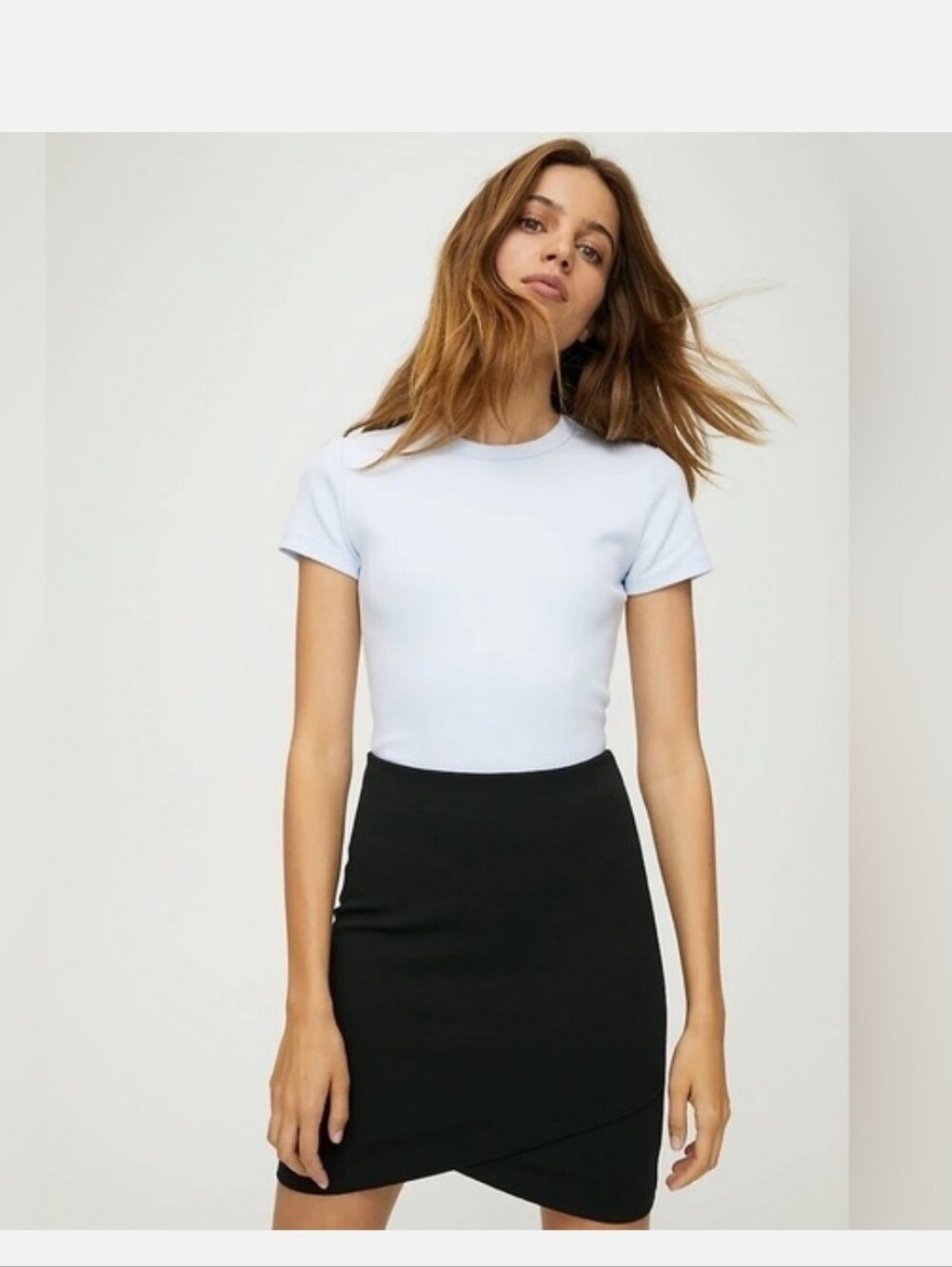 Sunday Best Black Asymmetrical Mini Skirt